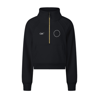 Cropped Half-Zip Sweatshirt