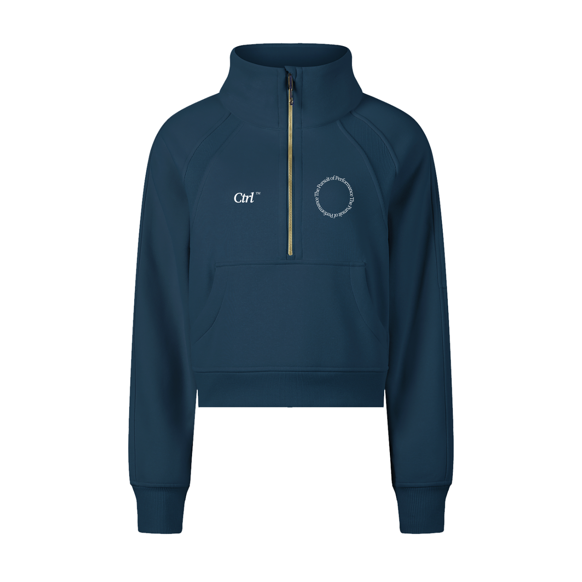 Cropped Half-Zip Sweatshirt